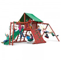 Sun Valley II Swing Set with Green Vinyl Tarp & Monkey Bars